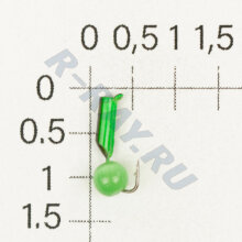 М.в. "Безнасадка" D 2 чёрный+зелёный, кошачий глаз, 0,4гр. (зеленый) 05-016-09