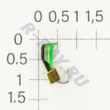 М.в. "Безнасадка" D 3 чёрный+зелёный, кубик, 0,8гр. (золото) 06-051-11 (5306-206-11)