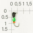 М.в. "Муравей" D 2,5 петля чёрный+зелёный, кембрик, 0,4гр. 34-015