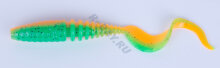 Приманка ZUB-TWIST 150мм(5,9")-4шт, (цвет 022) зеленый верх -оранжевый низ
