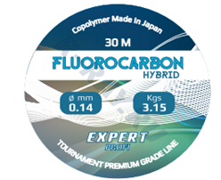 Леска Expert Profi Fluorocarbon Hybrid 30м 0,08мм. тест 0,95кг. (уп. 10шт)