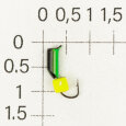 М.в. "Безнасадка" D 2,5 чёрный+зелёный, кубик, 0,55гр. (сырный) 06-043-32