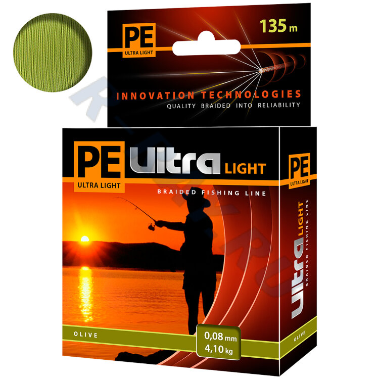 Пл. шнур PE Ultra Lihgt Olive 135m 0,10mm