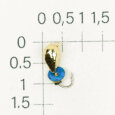 М.в. "Кристалл" D 4 петля золото, пайетка, 0,9гр. 28-005