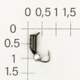 М.в. "Безнасадка" D 2,5 чёрный, кубик, 0,55гр. (серебро) 06-042-25