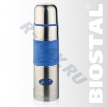 Термос NB-1000 Р-В узкая горловина с резиновой вставкой (голубой)