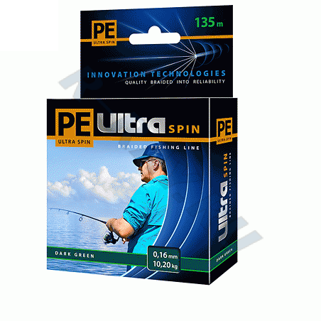 Пл. шнур PE Ultra Spin Olive 135m 0,16mm