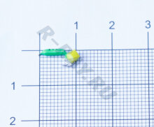 Морм.вольфр. Столбик 1,5 с кубиком Сырный (зеленый)  (уп. 15шт)     490