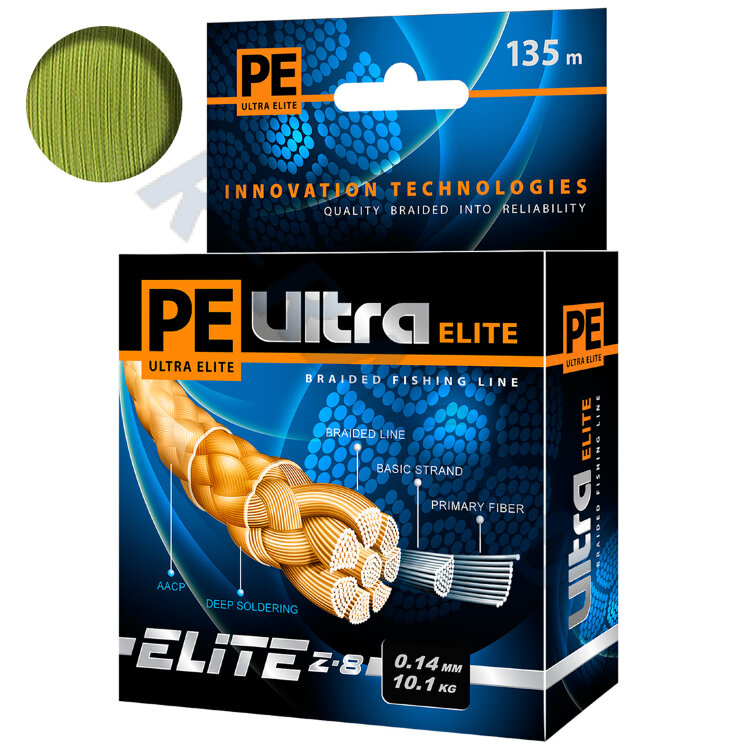 Пл. шнур PE Ultra Elite Z-8 135m 0,14mm