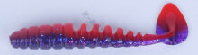 Приманка ZUB-SHAD  75мм(3")-6шт, (цвет 021) фиолетовый верх -красный низ