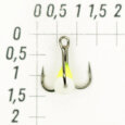 Крючки ''Тройник ''Капля'' №10, цвет 12 желтый+люм., VD-092C (BN)'', 10 шт/уп