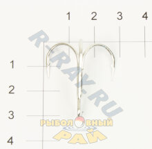Крючки "Тройник VD-092 (TN) "Treble Hooks № 1/0", 25 шт/уп