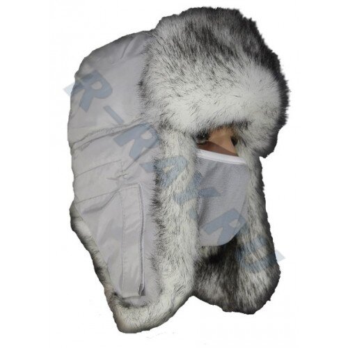 Шапка ушанка с маской Евро Волк Полярный ткань Taslan (Размер 56-58) Н