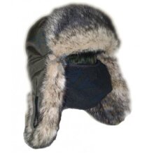 Шапка ушанка с маской Евро Волк цвет Хаки ткань Taslan (Размер 56-58) Н