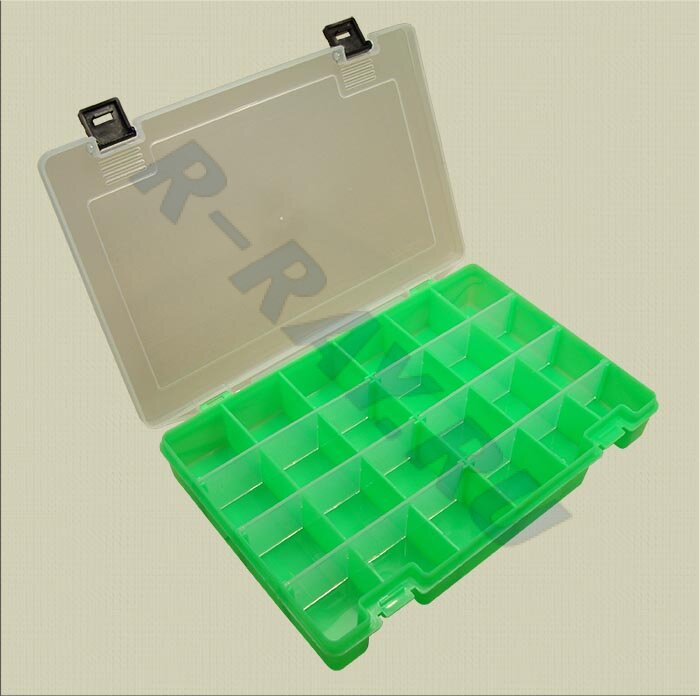 Коробка тип 7  270х180х45 (салатовый) 6 съёмных перегородок, 24 ячейки 05-05-077    Тривол