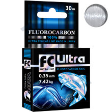 Леска FC Ultra Fluorocarbon 100% 0.35  30м (уп. 8шт)   Aqua