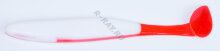 Приманка ZUB-IZI  86мм(3,4")-5шт, (цвет 010) белое тело - красный хвост