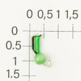 М.в. "Безнасадка" D 2,5 чёрный+зелёный, кошачий глаз, 0,5гр. 05-024-09