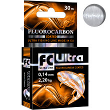 Леска FC Ultra Fluorocarbon Coated 0.14  30м (уп. 8шт)   Aqua