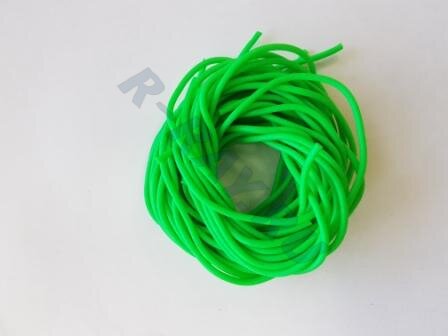 Кембрик (моток) d1,5*2,5 флуоресцентный зелёный  (уп.10шт* 1м)     Три Кита