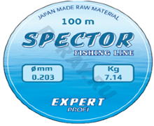 Леска Spektor 100 м прозрачная Ø 0,501мм. тест 33,21 кг. (уп. 10шт)