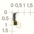 М.в. 11-315-300-10 Столбик D 1,5 чёрный кубик золото 0,4гр.  (уп. 20шт)     ЗМ