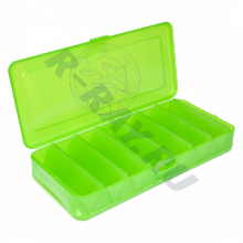 Коробка  ВБ-1 зелёная 2-х стор.(7+7отд.)(190х85х35мм)  для воблеров и балансиров  Три кита