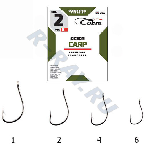 Крючки CC303-002 CARP FEEDER  10шт.    Cobra