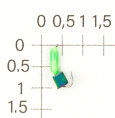 Морм.вольфр. Столбик 1,5 с кубиком Хамелеон (зелёный)  (уп. 15шт)     453