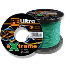Плетеный шнур PE ULTRA EXTREME 1,00mm (цвет зеленый) 100m