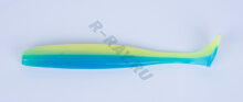 Приманка ZUB-IZI  86мм(3,4")-5шт, (цвет 020) синий верх - желтый низ