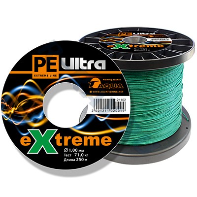 Плетеный шнур PE ULTRA EXTREME 1,50mm (цвет зеленый) 100m