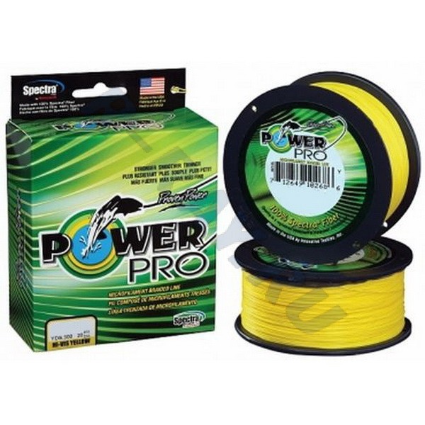 Леска плет. Power Pro  (Hi-Vis Yellow) 0.13 135 м