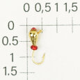 Морм.вольфр. Капля D 3 SGo+ золото Swarovski с петлёй и эпоксидной капелькой K3  (уп. 5шт)