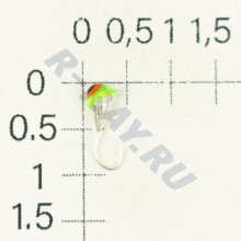 М.в. Капля с ушком гальваника с покраской 2,5 мм 0,26 гр. 1-SIL MW-SP-1125-1-SIL