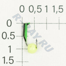 М.в. "Безнасадка" D 1,5 чёрная+зелёная, ядрёный глаз (зелёный) 14-016-09