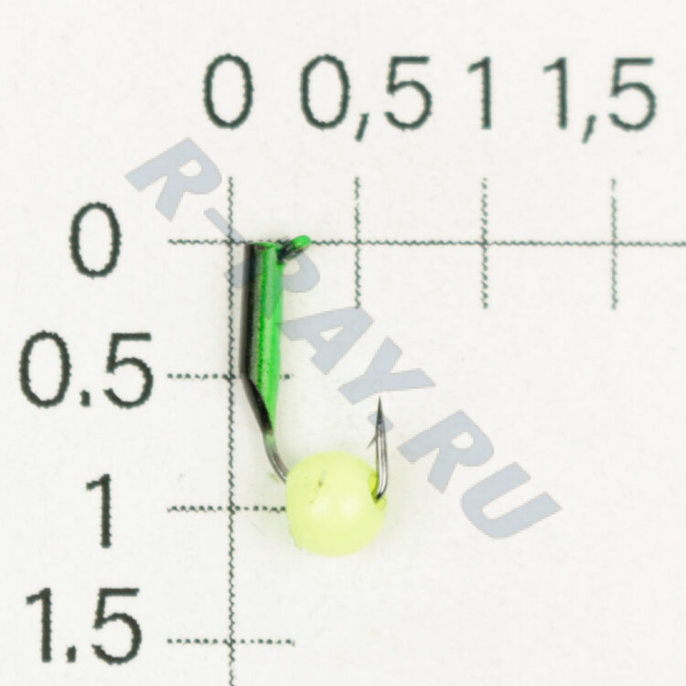 М.в. "Безнасадка" D 1,5 чёрная+зелёная, ядрёный глаз (зелёный) 14-016-09