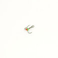 Крючки ''Тройник ''Капля'' №12, цвет 20 зеленый+красный страз, VD-092C (BN)'', 10 шт/уп