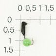 М.в. "Безнасадка" D 2 чёрный, кошачий глаз, 0,4гр. (зелёный) 05-015-09 (5305-124-09)