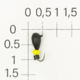 М.в. "Капля" D 3 петля чёрный, бисер, 0,4гр.   23-021