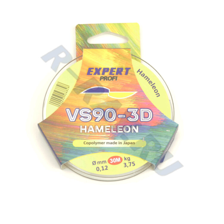 Леска VS90-3D Hameleon 3D3012, 0.12мм, 30 м., 3.75кг, хамелеон (уп. 10шт)