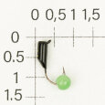 М.в. "Безнасадка" D 2,5 чёрный, кошачий глаз, 0,5гр. (зеленый) 05-023-09
