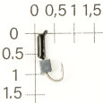 М.в. 11-315-300-12 Столбик D 1,5 чёрный кубик серебро 0,4гр.  (уп. 20шт)     ЗМ