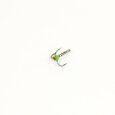 Крючки ''Тройник ''Капля'' №14, цвет 20 зеленый+красный страз, VD-092C (BN)'', 10 шт/уп