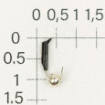 М.в. "Безнасадка" D 1,5 чёрная, латунный шарик, 0,2гр. (серебро) 07-011-25 (15051-029-20)