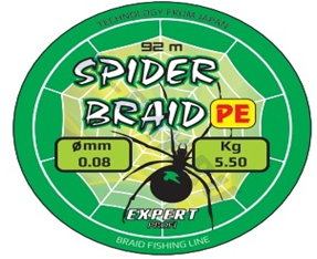 Плетеный шнур Spider 92 м X 4 зеленый Ø 0,12 тест 8,90