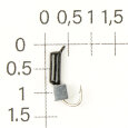 М.в. 11-320-300-12 Столбик D 2 чёрный кубик серебро 0,5гр.  (уп. 20шт)     ЗМ
