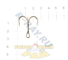 Крючки "Тройник VD-092 (BN) "Treble Hooks №   1", 25 шт/уп