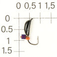 М.в. 07-320-100-15 Пингвин D 2 коронка латунь подвес кубик-хамелеон 0,5гр.  (уп. 20шт)     ЗМ