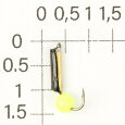 М.в. 01-315-100-07 Гвоздик D 1,5 коронка латунь ядрёный глаз лимон 0,3гр.  (уп. 20шт)     ЗМ